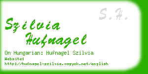 szilvia hufnagel business card